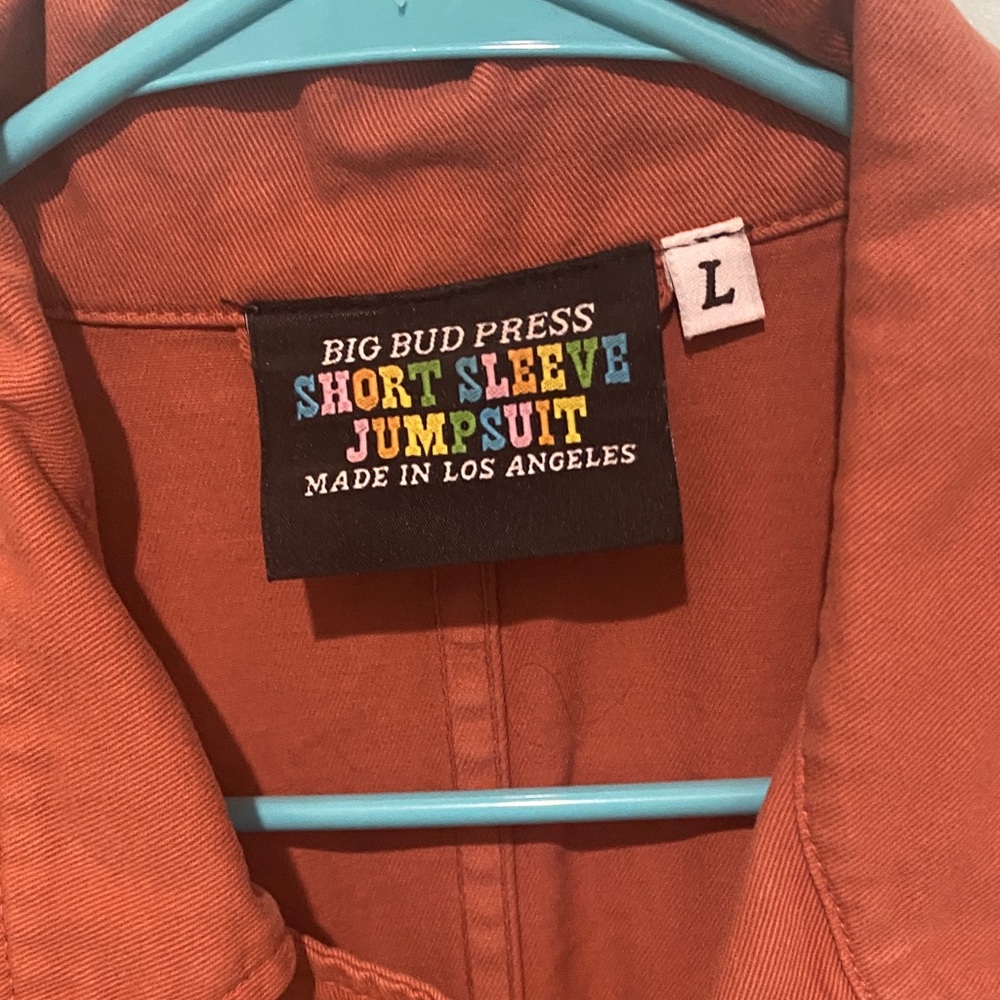 Big Bud Press Rust Orange Short-Sleeve Utility Jumpsuit - Picture 4 of 4